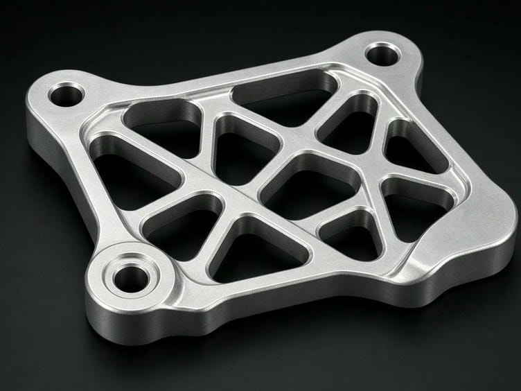 CNC machined aluminum structural link for robotic arm